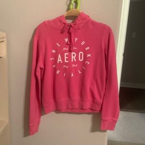 aero new york city pink sweatshirt hoodie size s